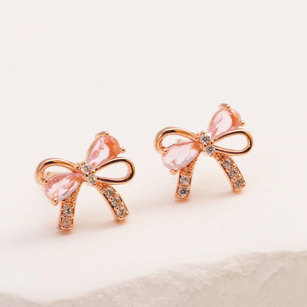 Crystal Bow Earrings