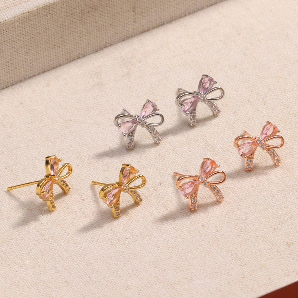 Crystal Bow Earrings