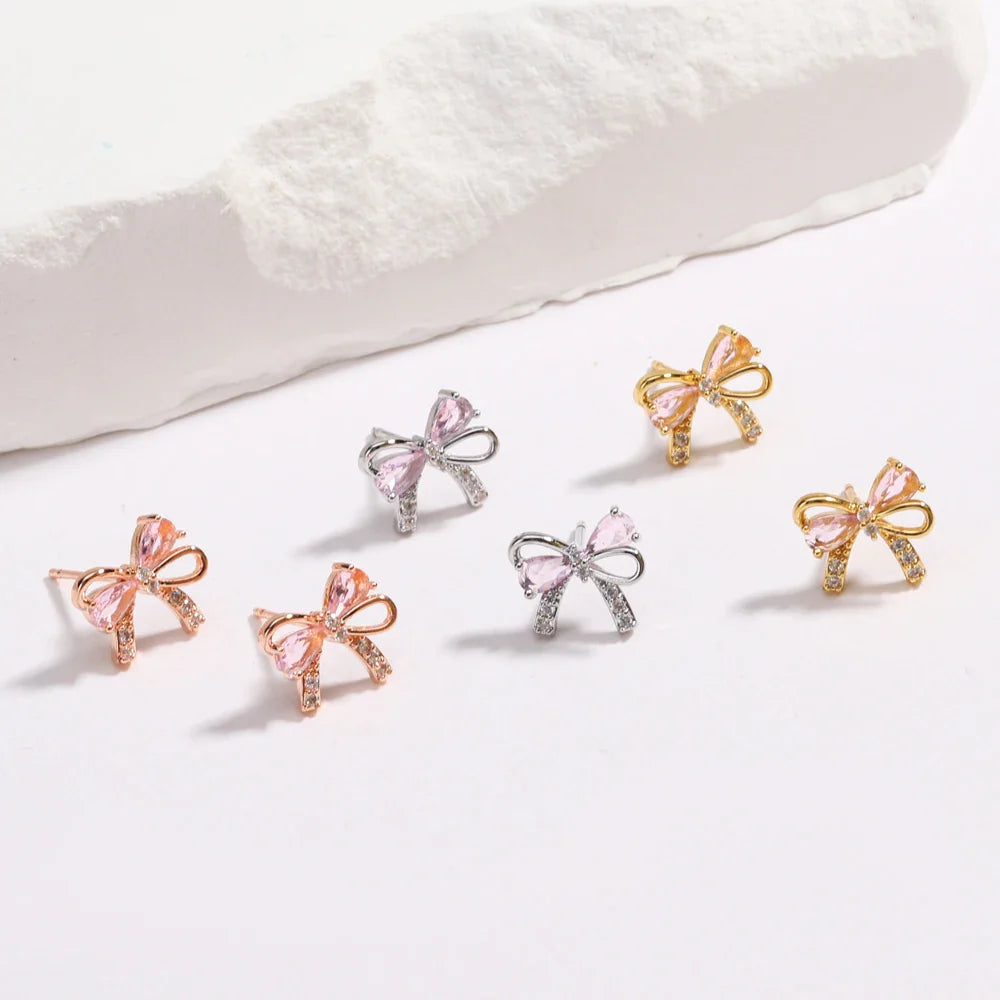 Crystal Bow Earrings