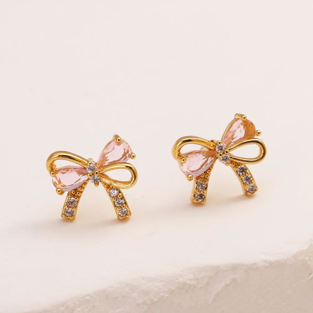 Crystal Bow Earrings